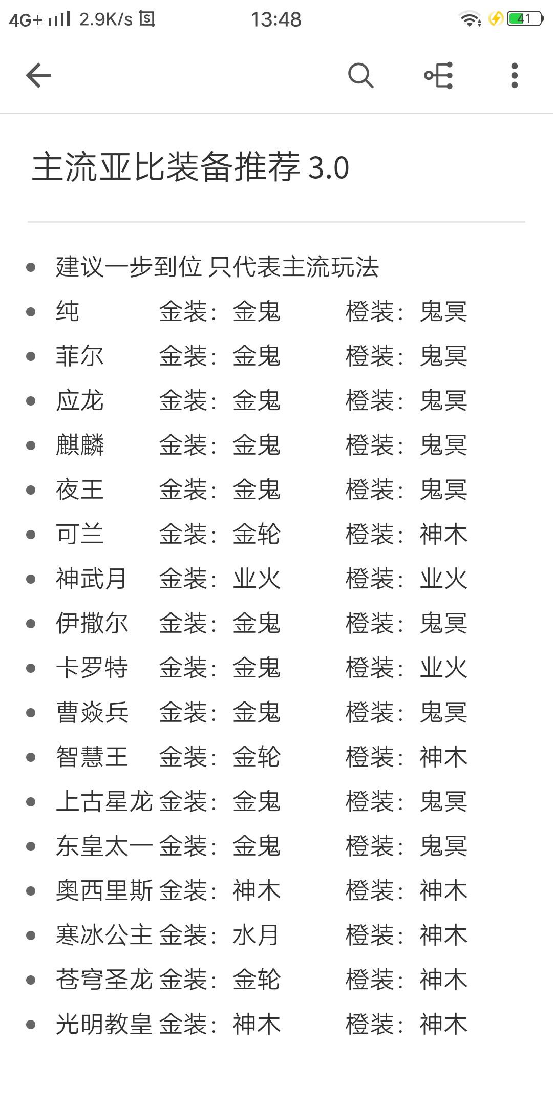 2024年奥拉星装备分析及主流亚比推荐出装3.0